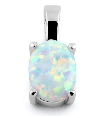 Silver Lab Opal Pendant