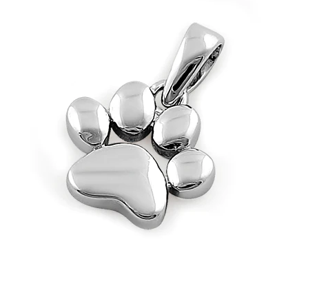 Sterling Silver Paw Pendant