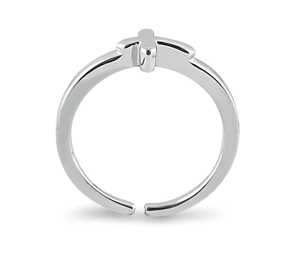 Sterling Silver Cross Toe Ring