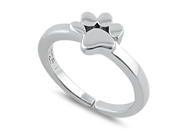 Sterling Silver Paw Toe Ring