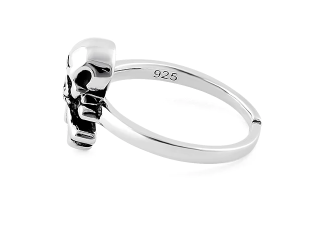 Sterling Silver Jolly Roger Skull Toe Ring